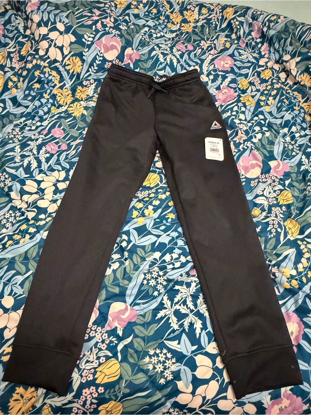 Reebok Black Kids Jogger Pants with Logo